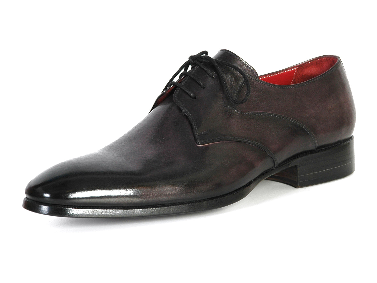 Paul Parkman Men's Anthracite Black Derby Shoes (ID#054F-ANTBLK)