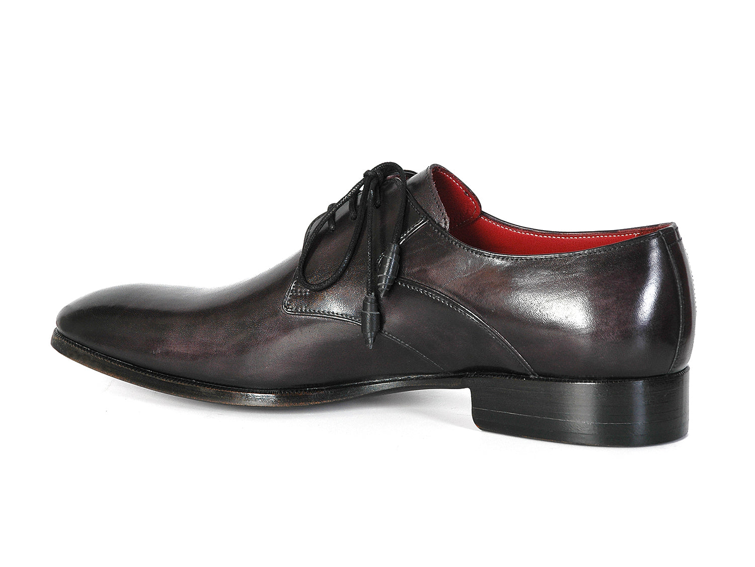 Paul Parkman Men's Anthracite Black Derby Shoes (ID#054F-ANTBLK)