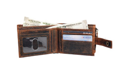 Vintage Leather Men's Wallet – Stylish, Durable & Compact
