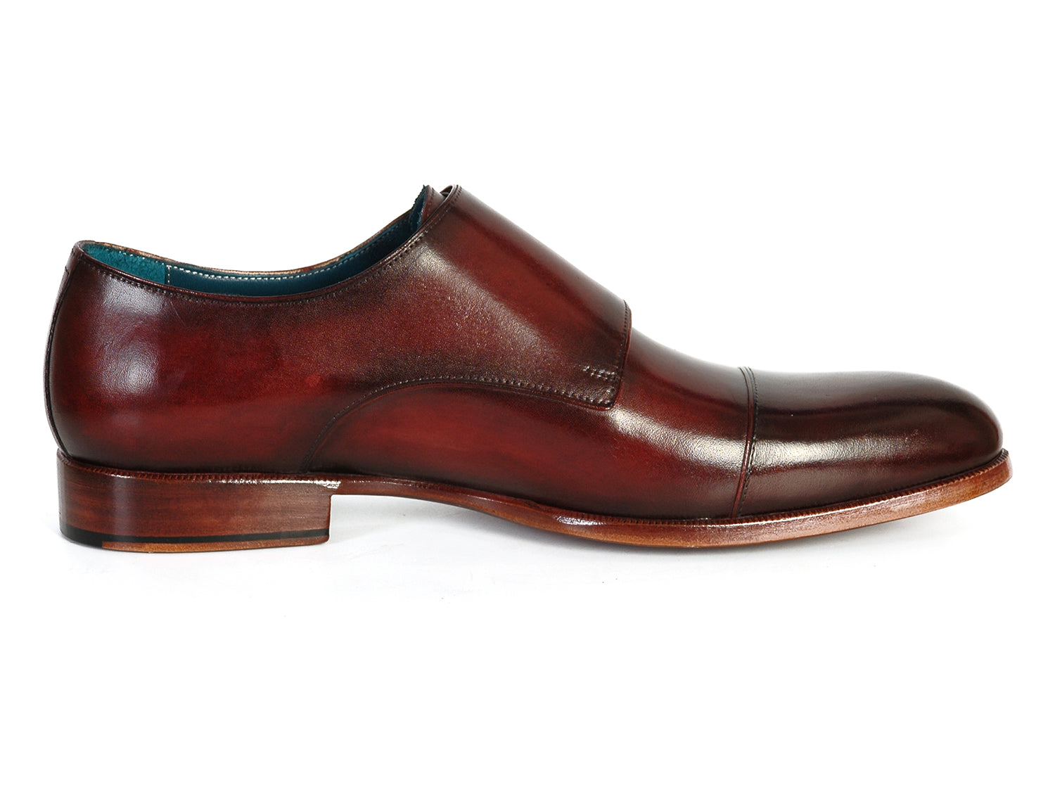 Paul Parkman Men's Cap-Toe Double Monkstraps Brol Dark Brown (ID#045-BRL)