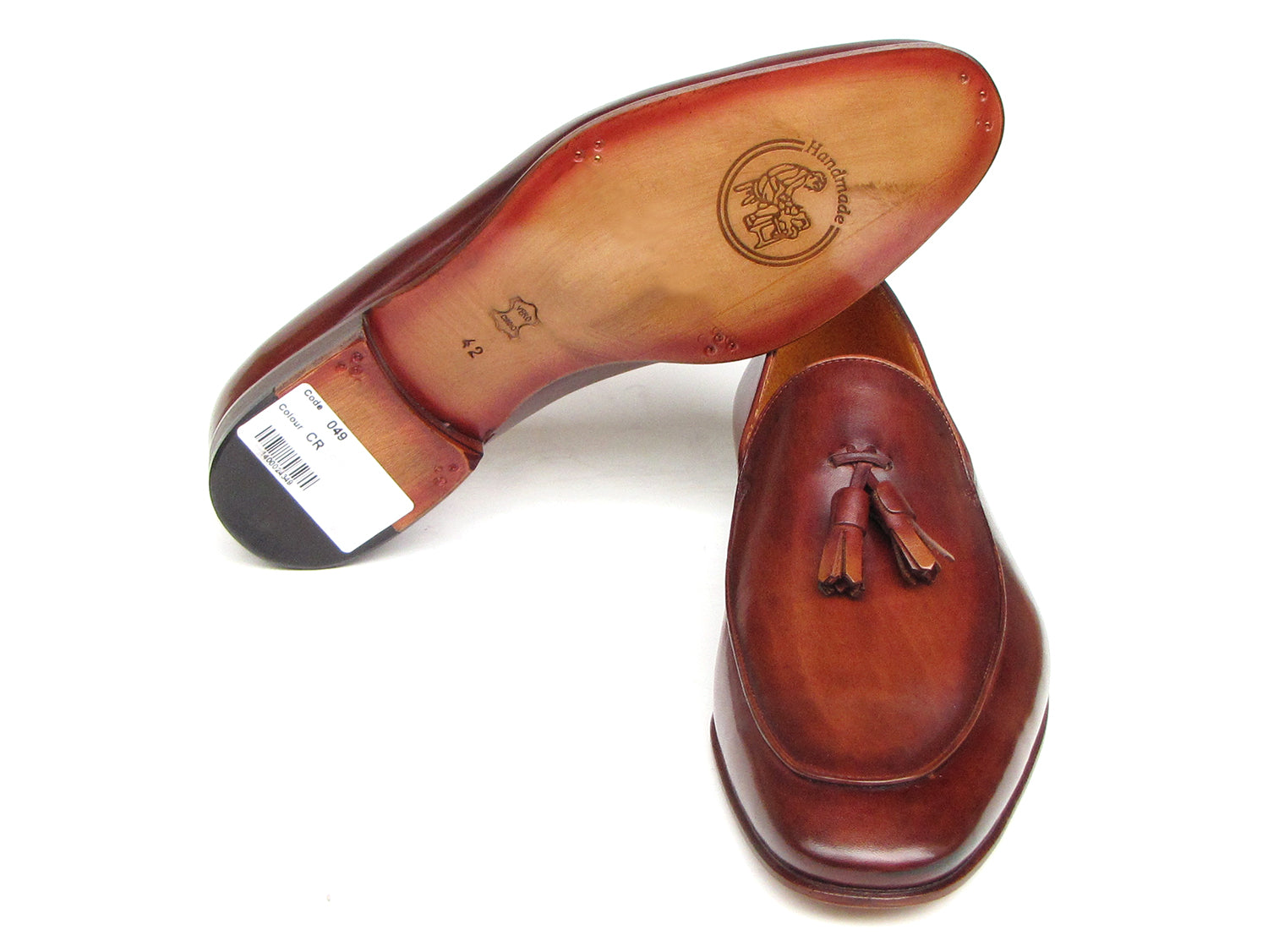Paul Parkman Tassel Loafer Brown Hand Painted (ID#049-BRW)