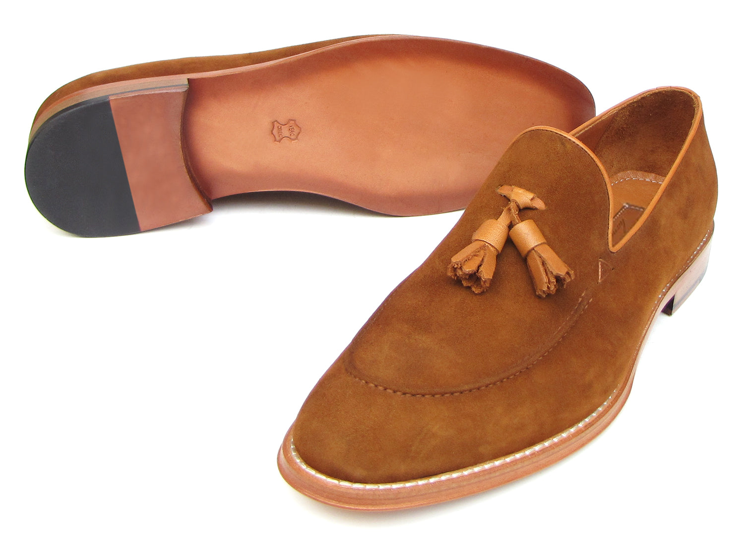 Paul Parkman Tassel Loafers Tobacco Suede (ID#087-TAB)