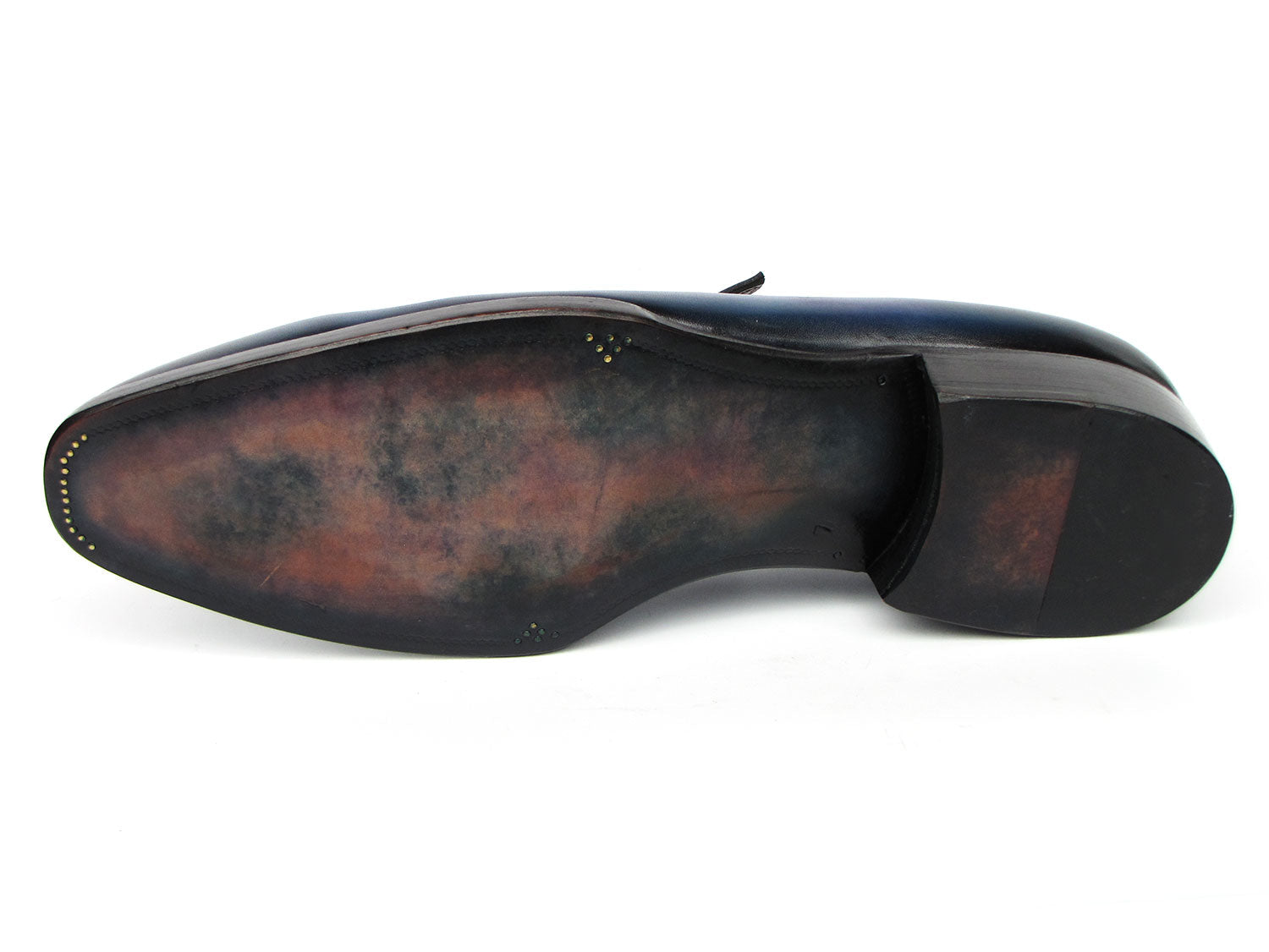 Paul Parkman Men's Blue Patina Handmade Loafers (ID#6944-BLU)