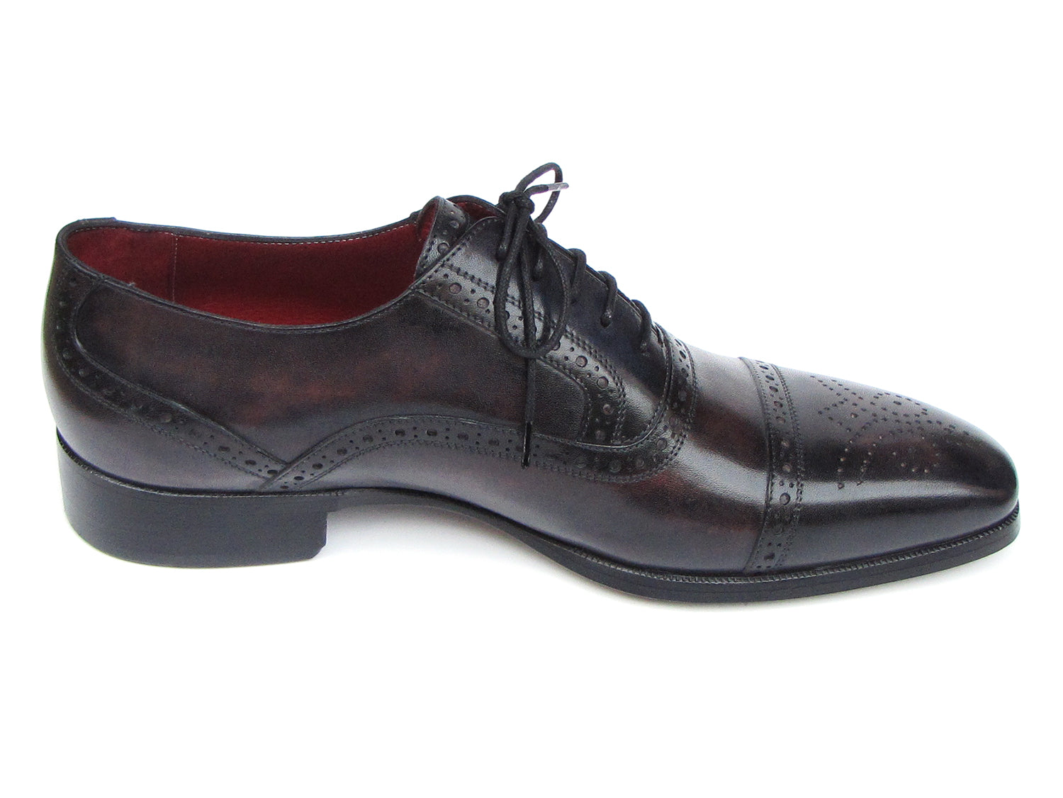 Paul Parkman Men's Captoe Oxfords Bronze & Black Shoes (ID#77U844)