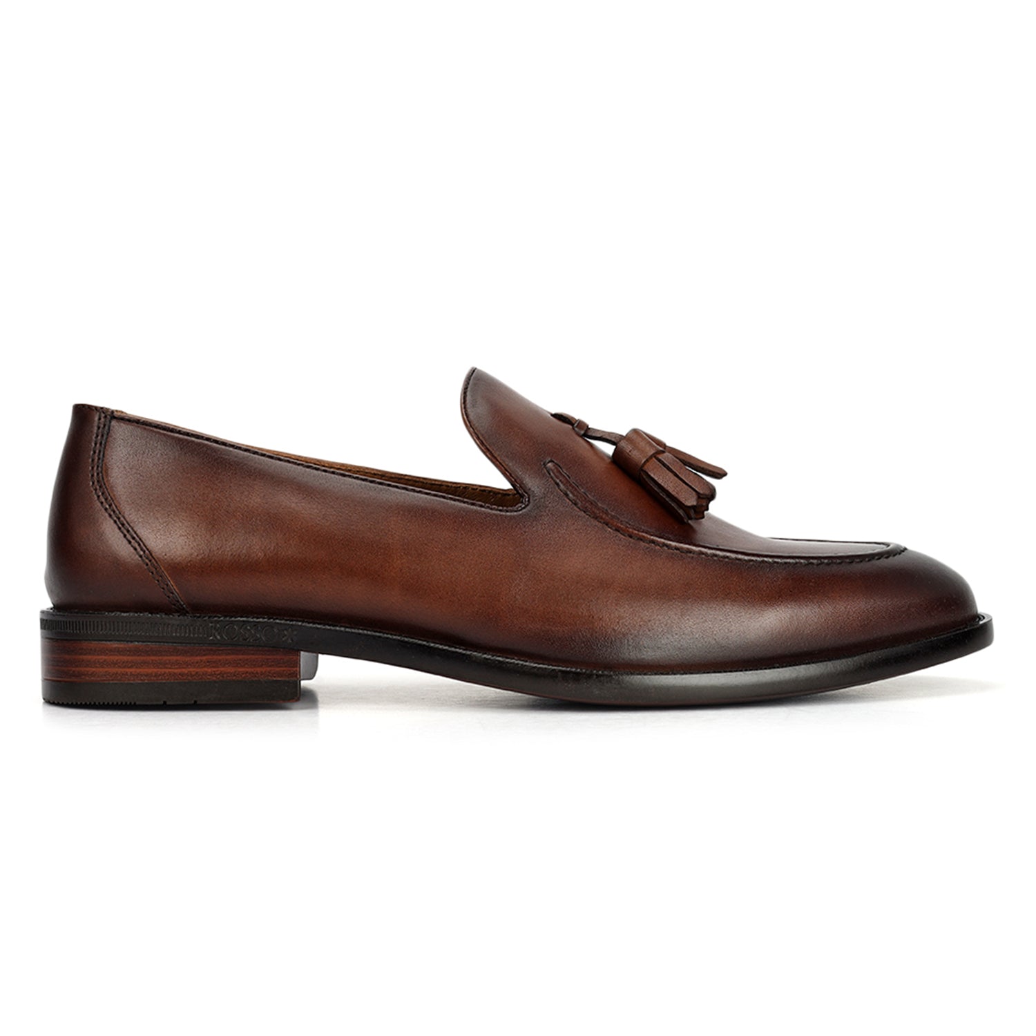 Brown Leather Loafers With Tassels