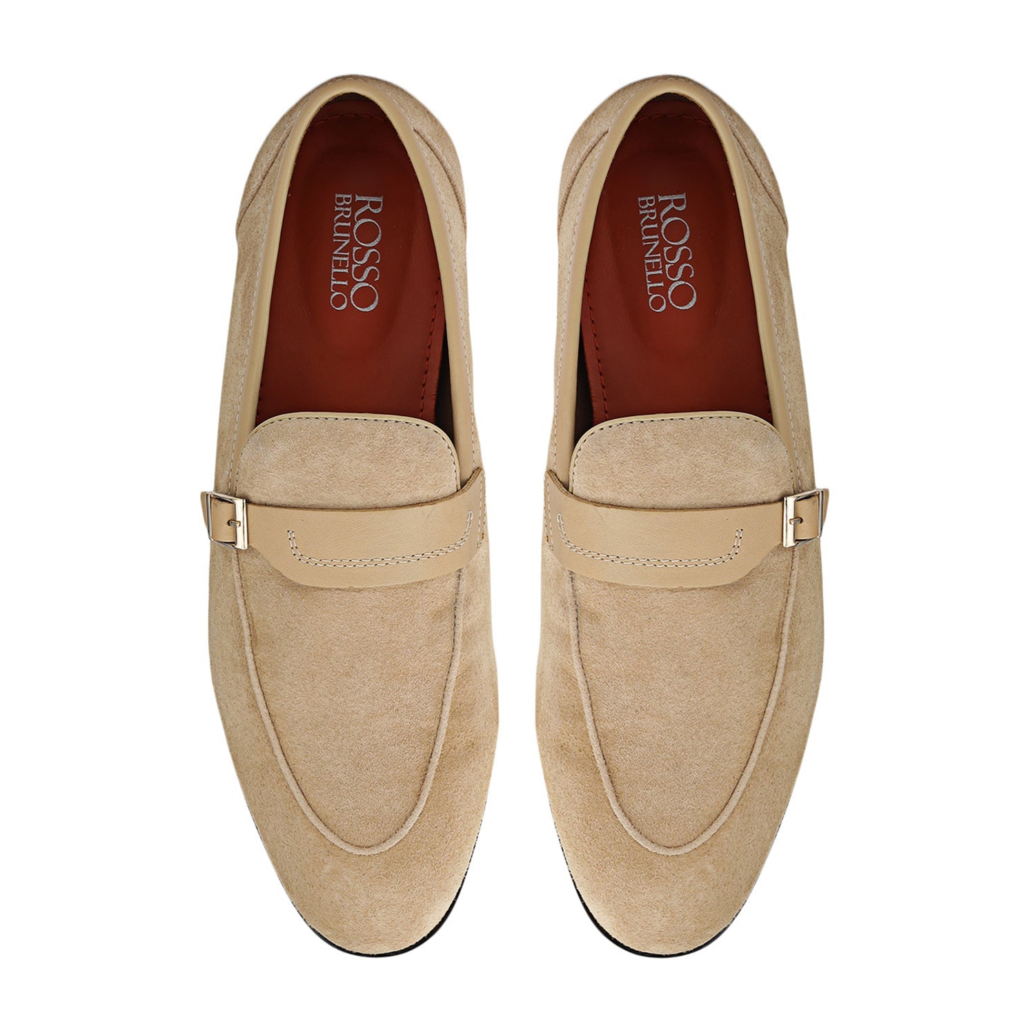Beige Suede Leather Loafers