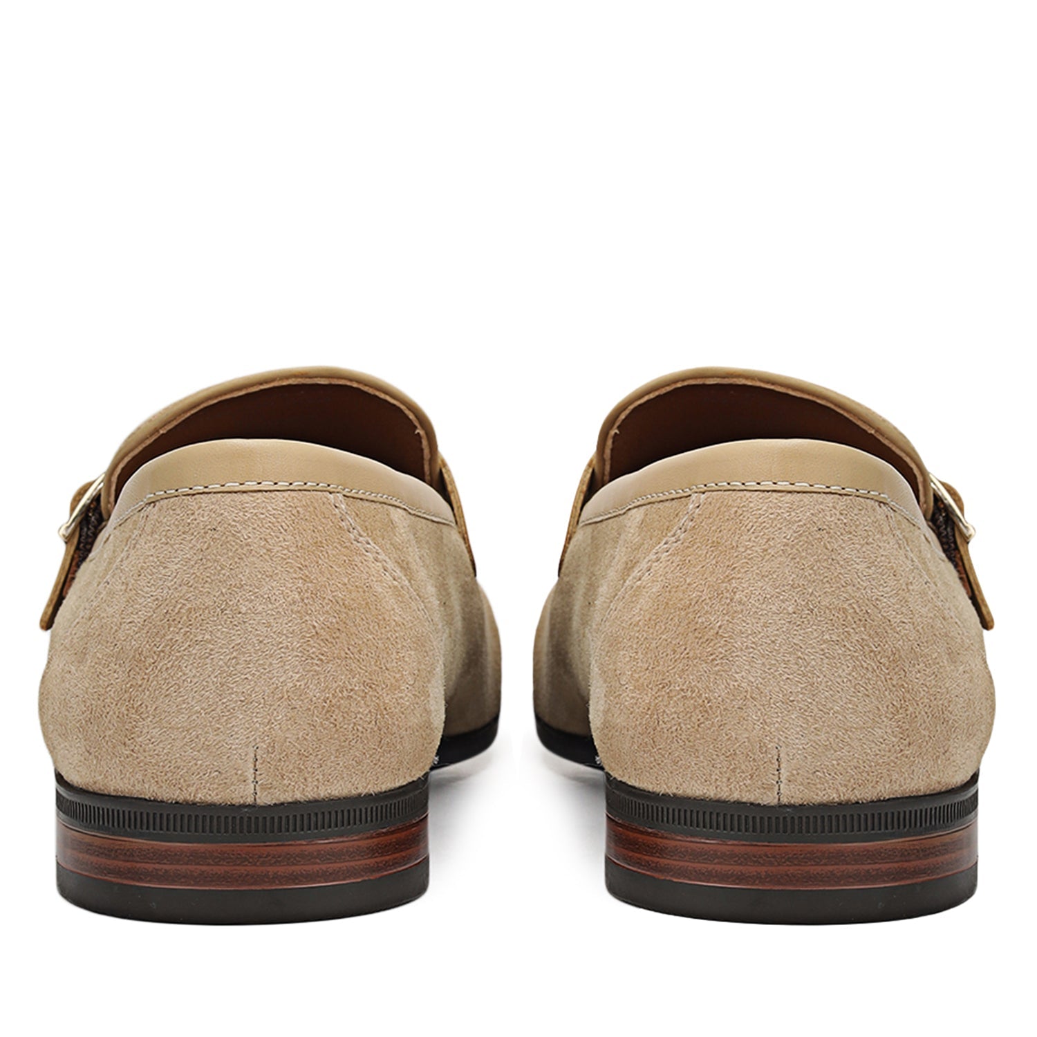 Beige Suede Leather Loafers