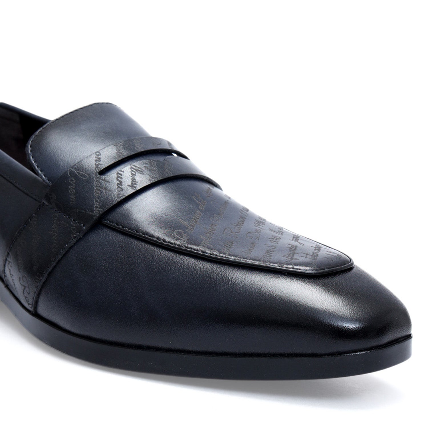 Blue Formal Leather Loafers