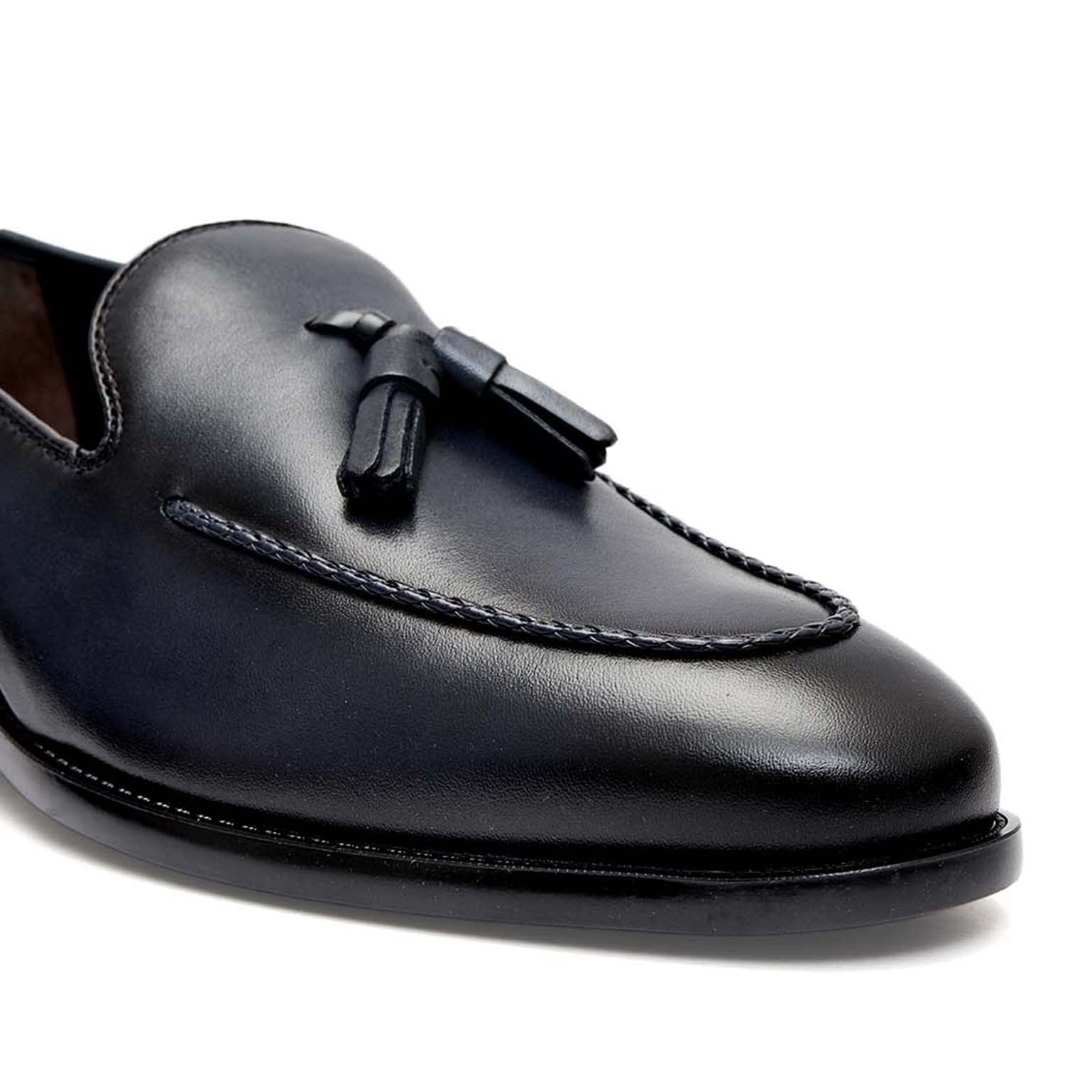 Blue Loafers With Tassels