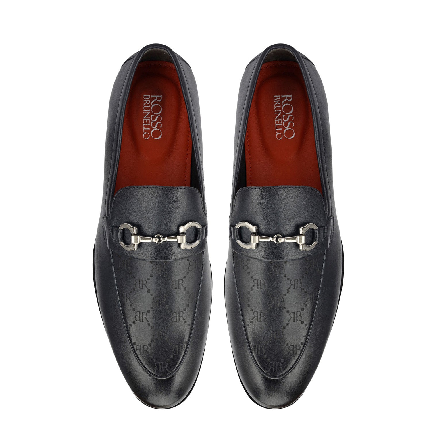 Blue Monogram Leather Loafers