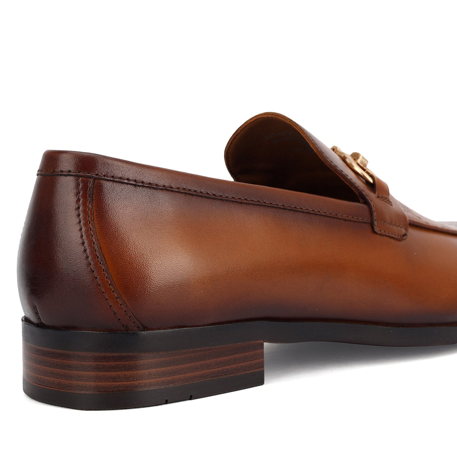 Tan Monogram Leather Loafers