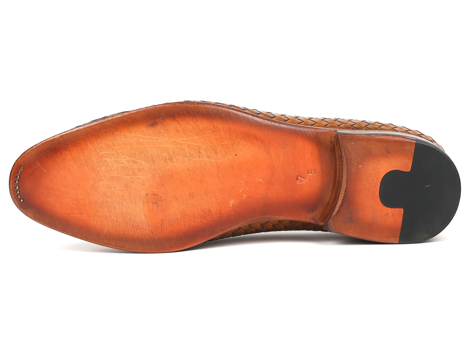 Paul Parkman Woven Leather Tassel Loafers Camel Colour (ID#WVN44-CML)