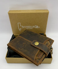 Vintage Leather Men's Wallet – Stylish, Durable & Compact