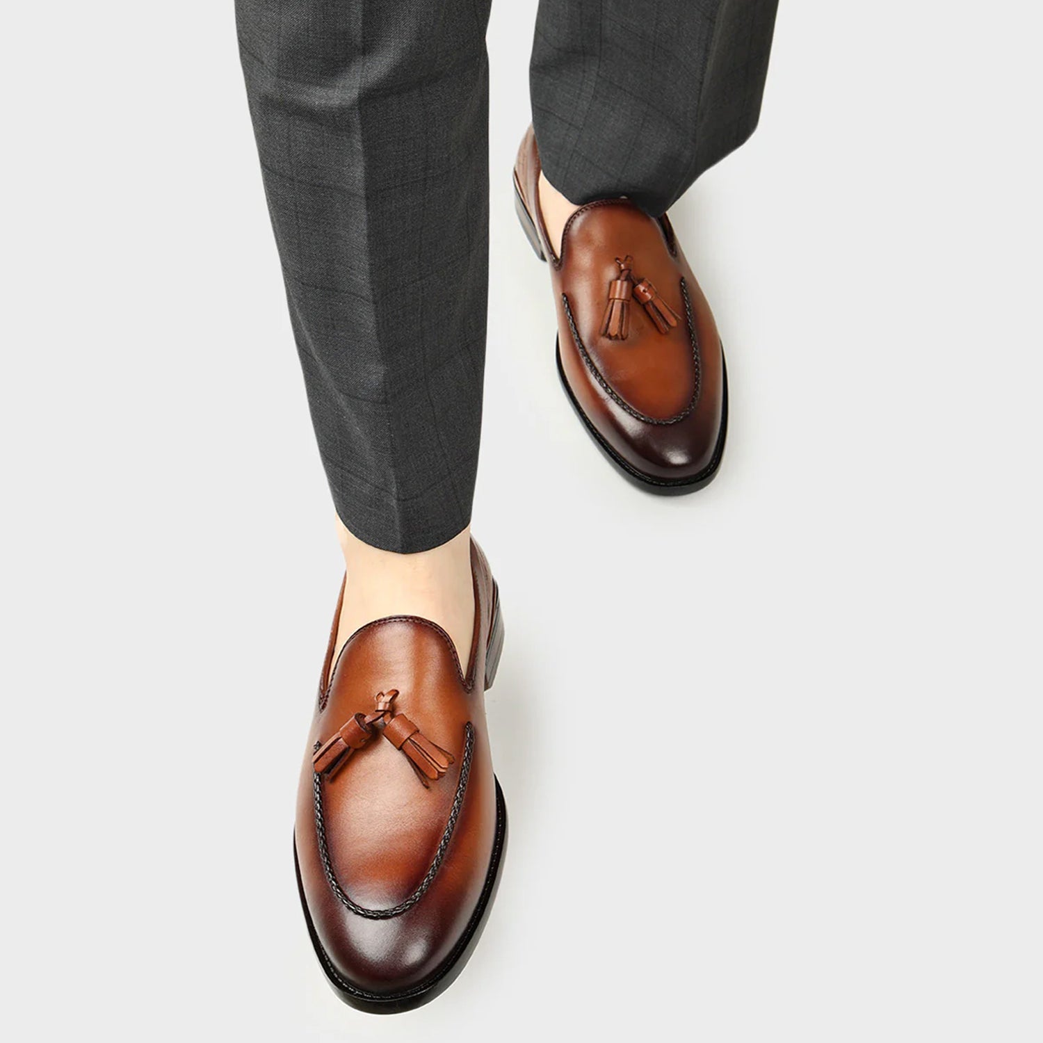 Tan Loafers With Tassles