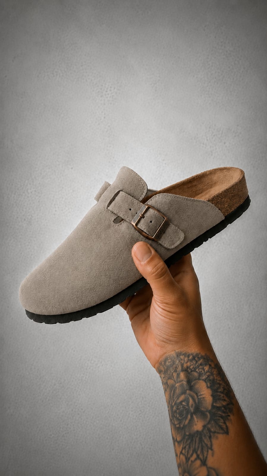 Premium Suede Cork Footbed Slip-On Clogs