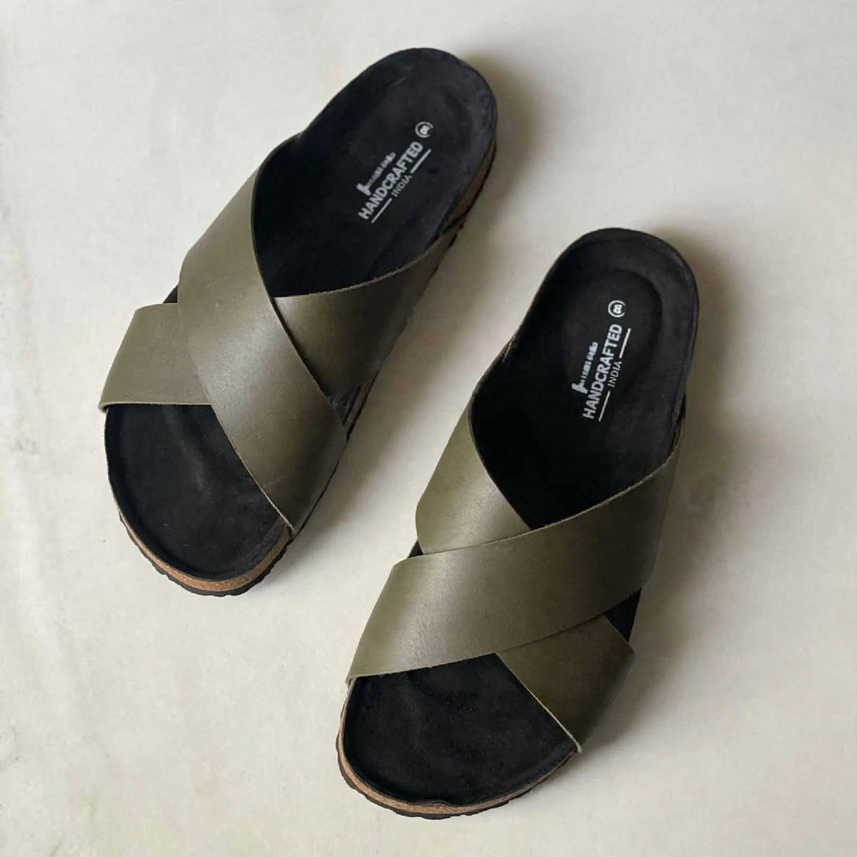 Premium Cork Footbed Slip-On Sandals