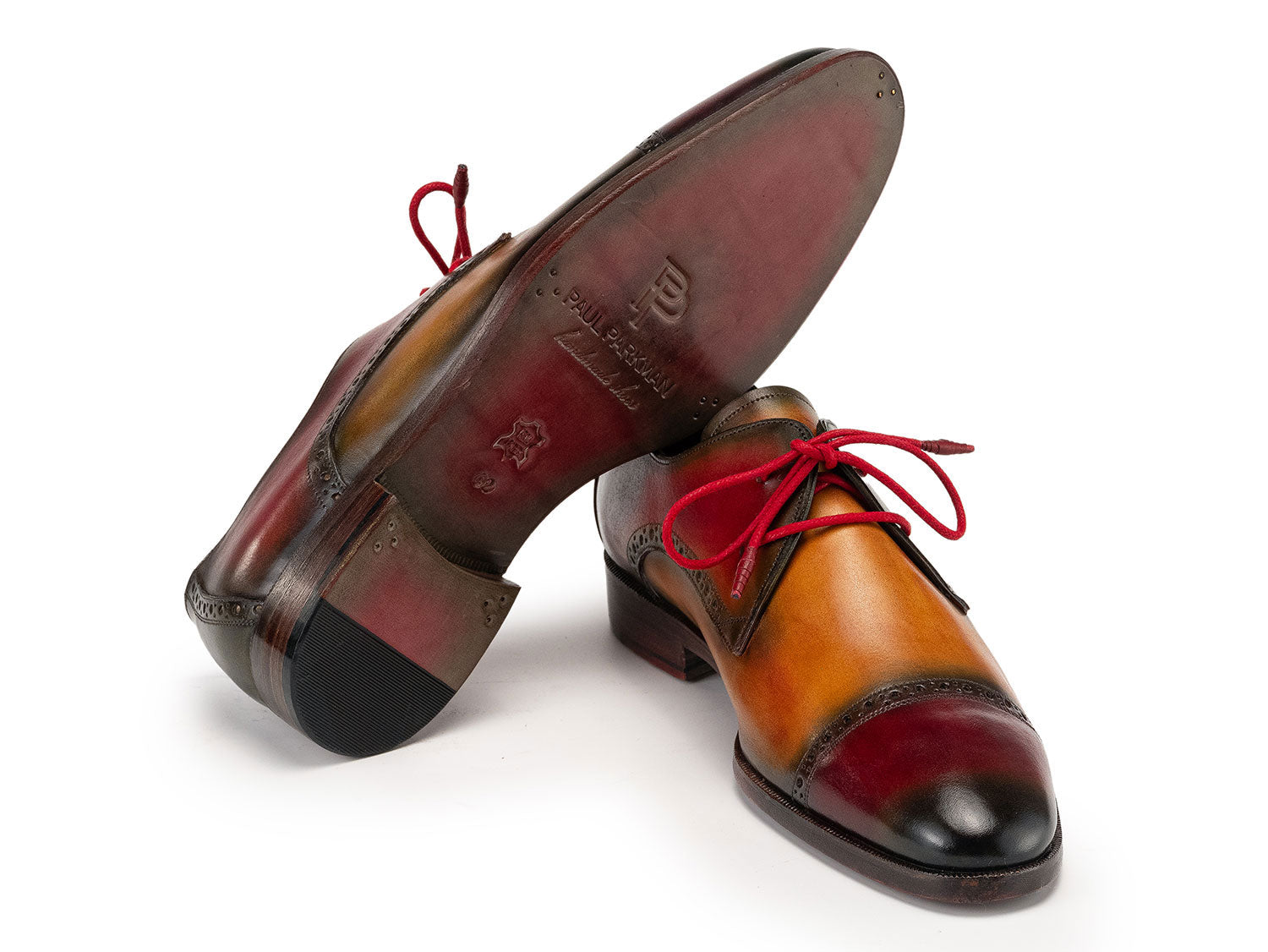 Paul Parkman Men's Multicolored Cap Toe Derby Shoes (ID#1247-MLT)