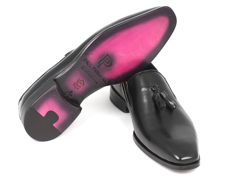 Paul Parkman Men's Tassel Loafer Black  (ID#5141-BLK)
