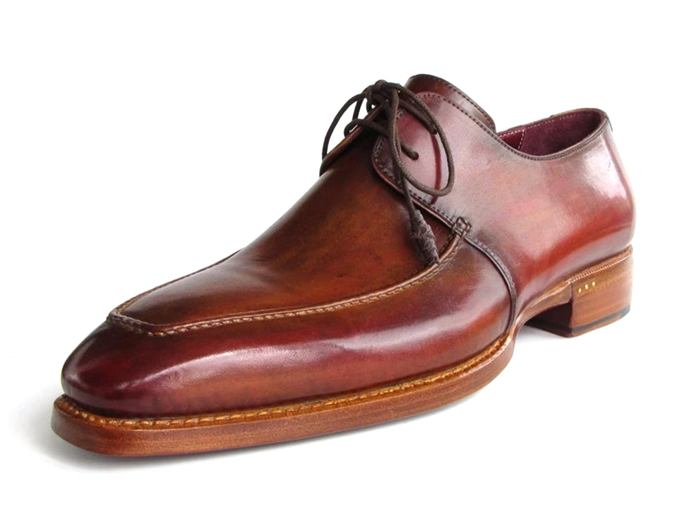 Paul Parkman Goodyear Welted Square Toe Apron Derby Shoes Brown (ID#322A7)