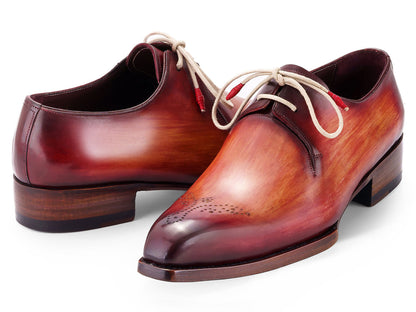 Paul Parkman Goodyear Welted Derby Shoes Reddish Brown (ID#468R21)