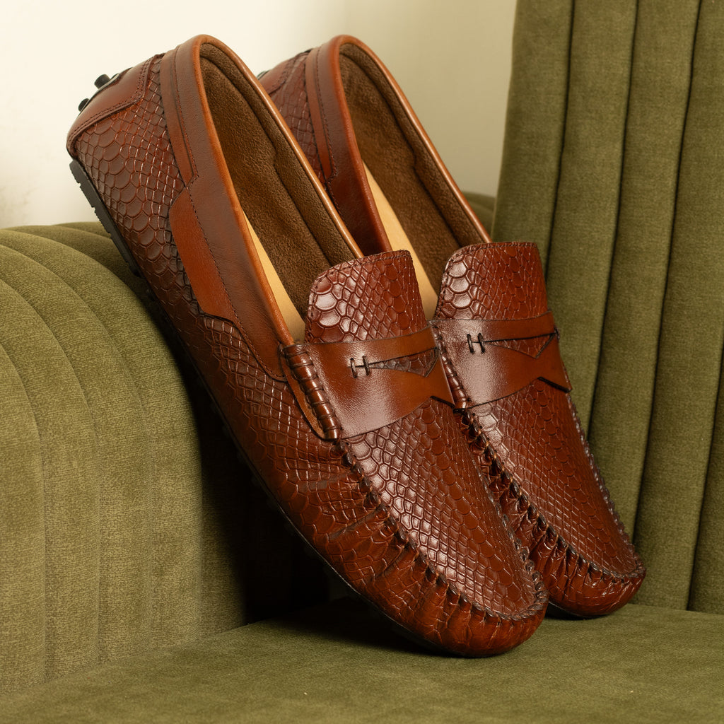 Premium Brown Leather Loafers for Men – Slip-On | Handcrafted & Durable