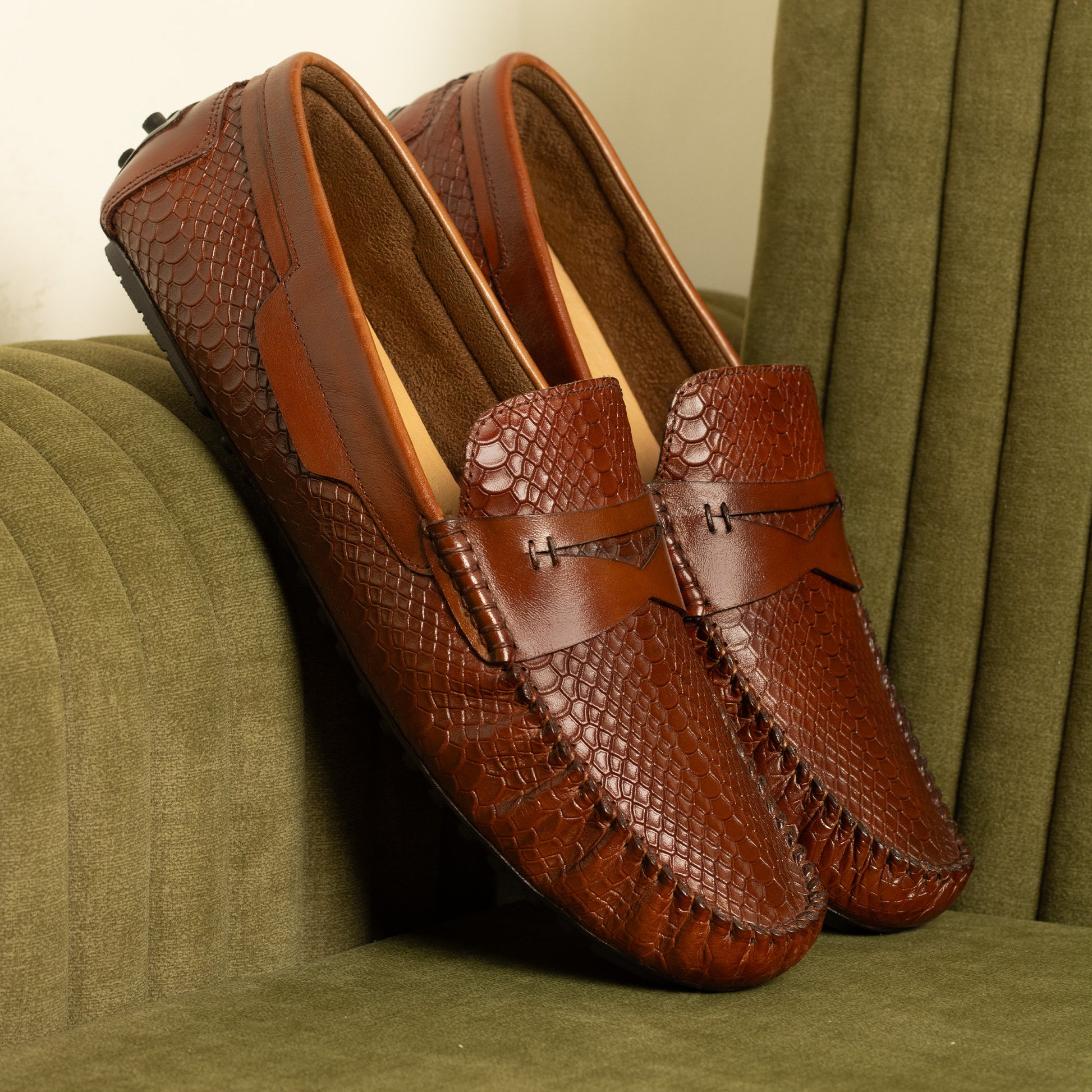 Premium Brown Leather Loafers for Men – Slip-On | Handcrafted & Durable