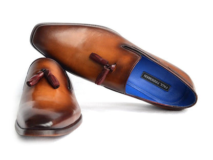 Paul Parkman Men's Tassel Loafer Walnut Leather Sole Leather Upper (ID#5141-WALNUT)