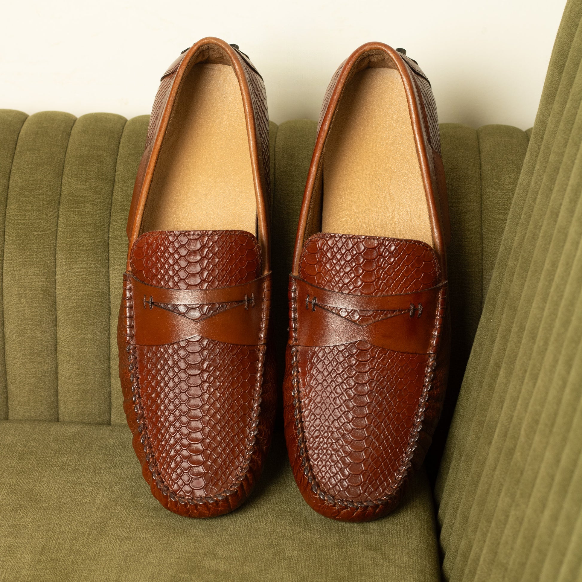 Premium Brown Leather Loafers for Men – Slip-On | Handcrafted & Durable
