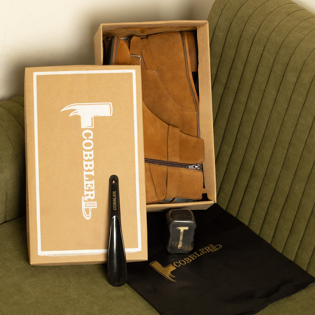 Alon Jodhpur Boots – Handcrafted Tan Suede Leather Boots for Men