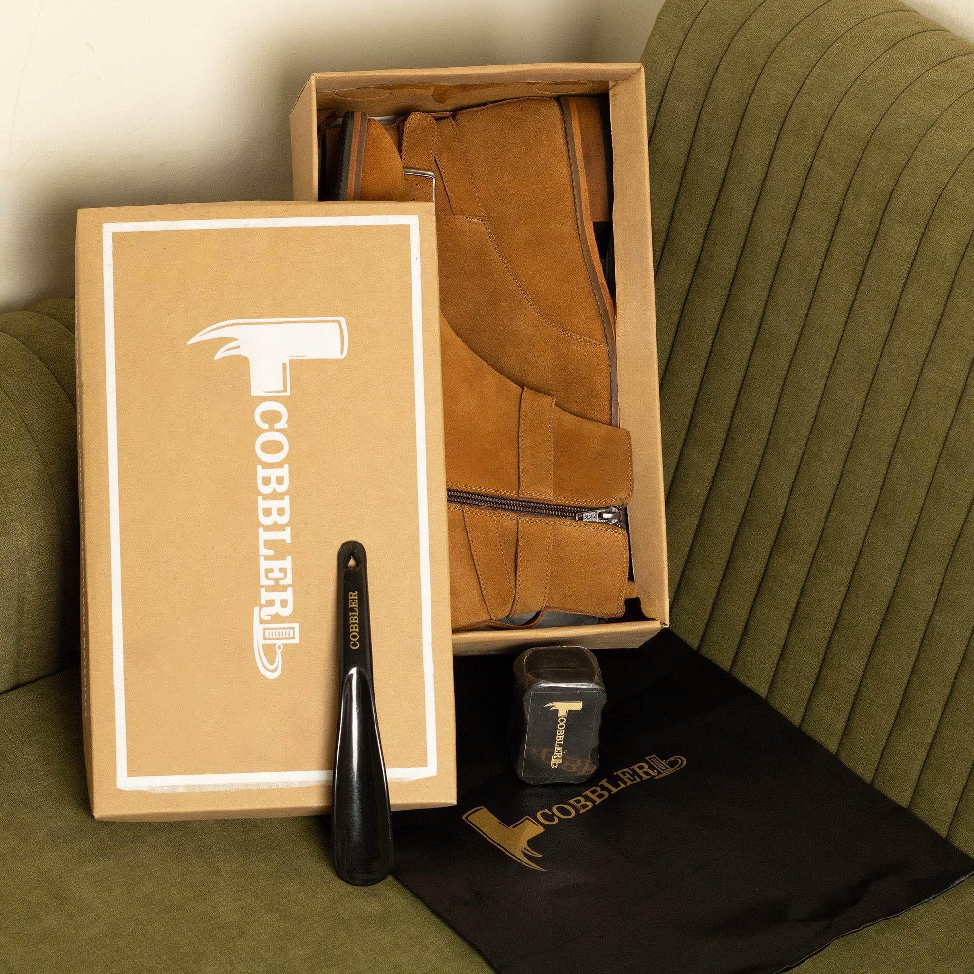 Alon Jodhpur Boots – Handcrafted Tan Suede Leather Boots for Men
