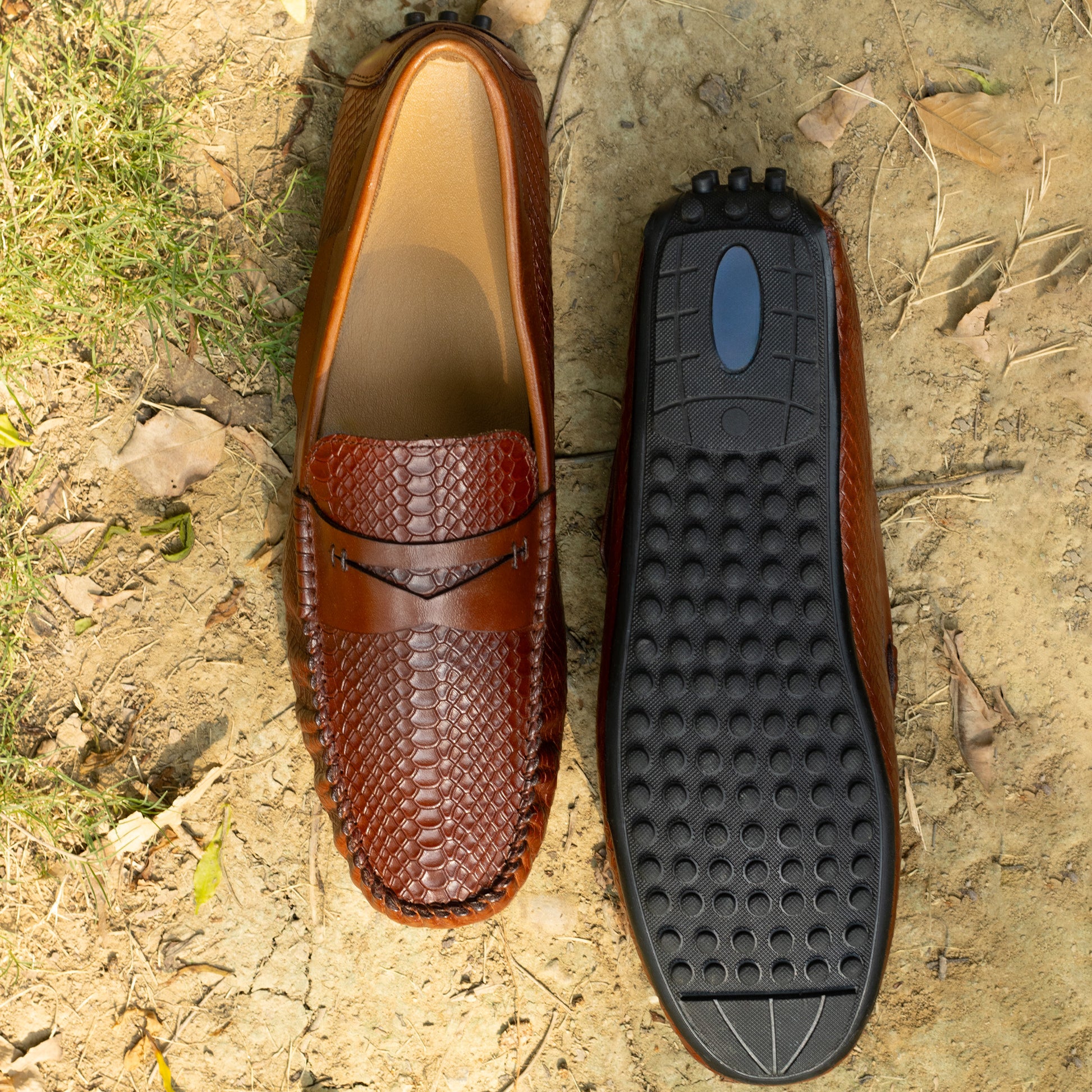 Premium Brown Leather Loafers for Men – Slip-On | Handcrafted & Durable