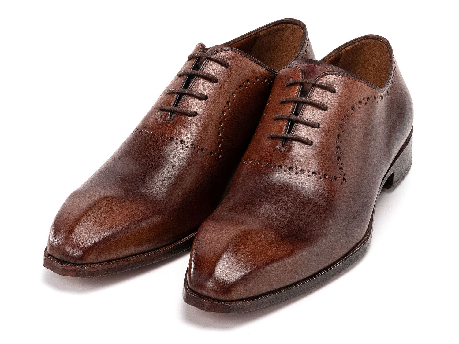 Paul Parkman Men's Antique Brown Oxfords (ID#AG444BRW)