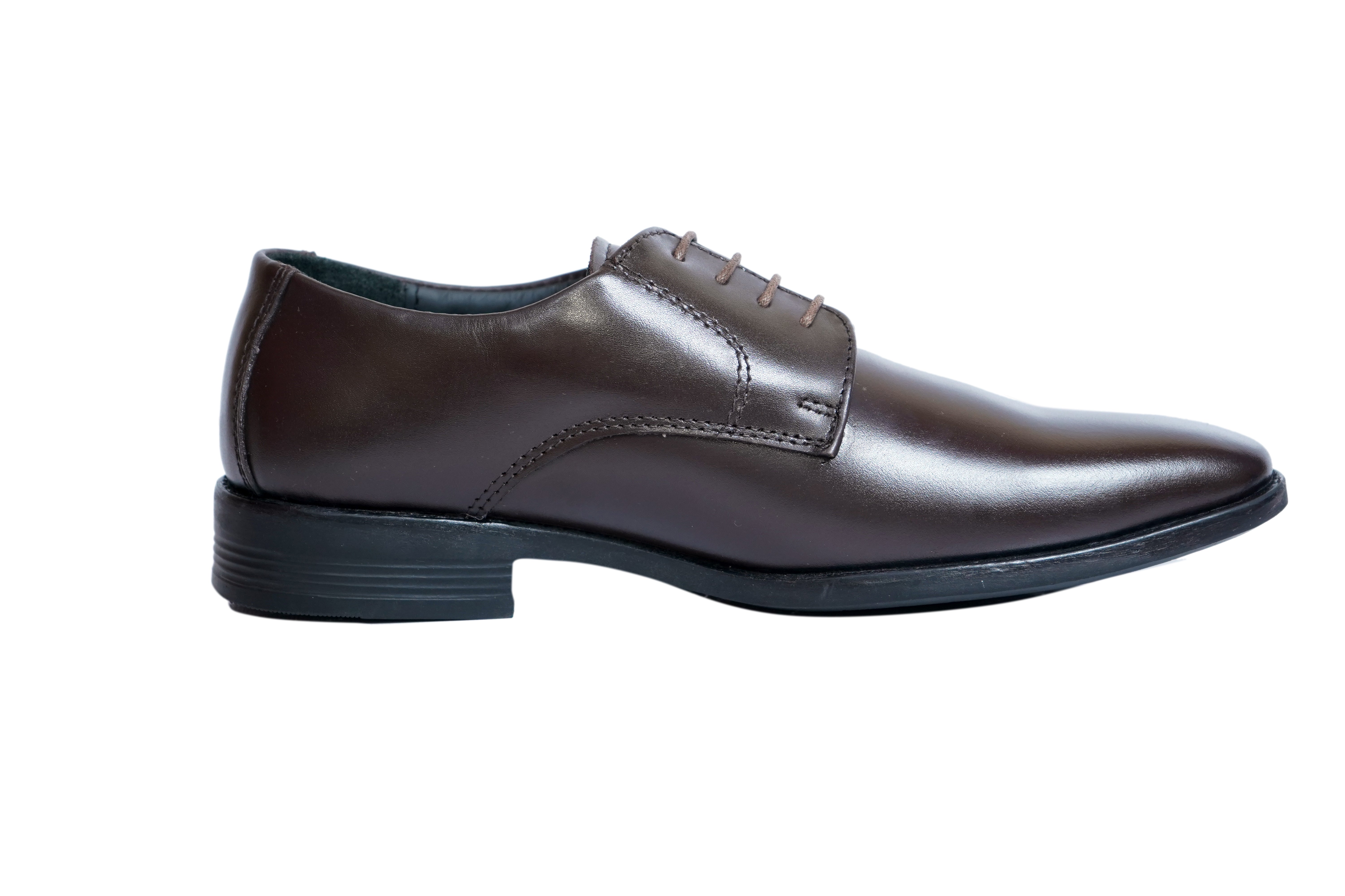 Men's Brown Leather Derby Shoes – Premium Formal & Business Footwear
