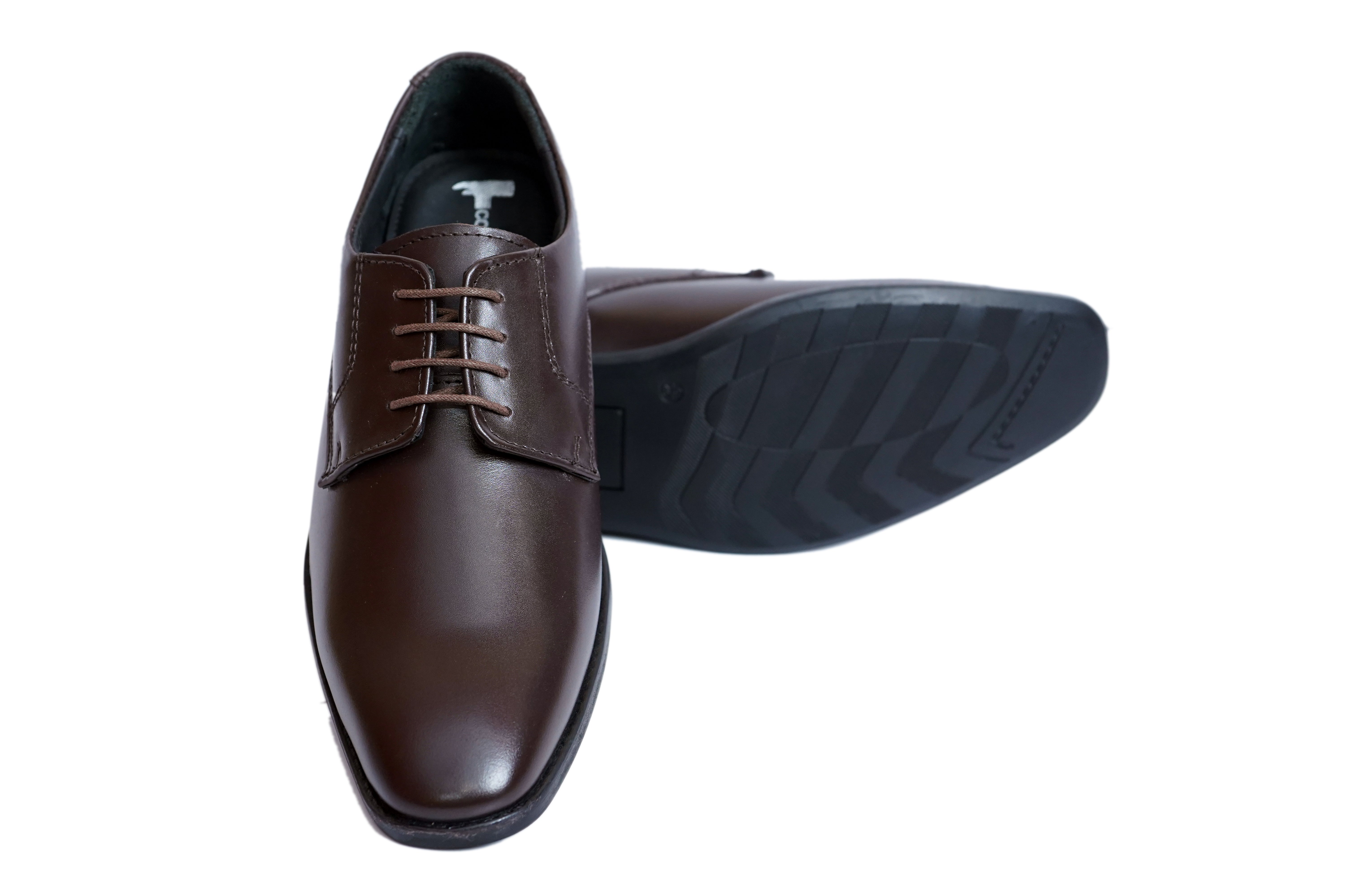 Men's Brown Leather Derby Shoes – Premium Formal & Business Footwear