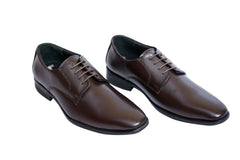 Men's Brown Leather Derby Shoes – Premium Formal & Business Footwear