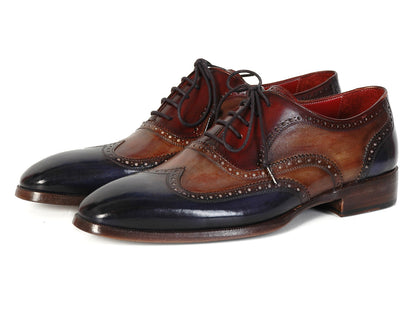 Paul Parkman Men's Three Tone Wingtip Oxfords (ID#PP2278)
