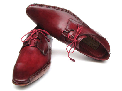 Paul Parkman Ghillie Lacing Handsewn Shoes Burgundy (ID#022-BUR)