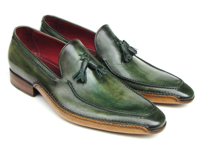 Paul Parkman Handsewn Tassel Loafer Green Shoes (ID#082-GREEN)