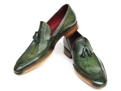 Paul Parkman Handsewn Tassel Loafer Green Shoes (ID#082-GREEN)