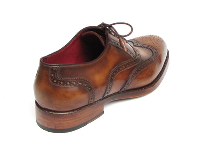 Paul Parkman Men's Wingtip Oxford Goodyear Welted Tobacco (ID#027-TAB)