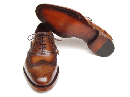 Paul Parkman Men's Wingtip Oxford Goodyear Welted Tobacco (ID#027-TAB)
