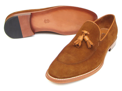 Paul Parkman Tassel Loafers Tobacco Suede (ID#087-TAB)
