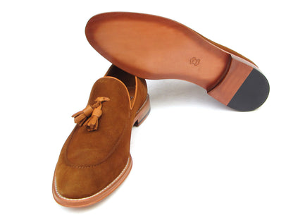 Paul Parkman Tassel Loafers Tobacco Suede (ID#087-TAB)