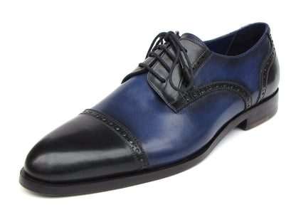 Paul Parkman Men's Parliament Blue Derby Shoes (ID#046-BLU)