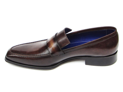 Paul Parkman Men's Loafer Bronze Hand Painted Shoes (ID#012-BRNZ)