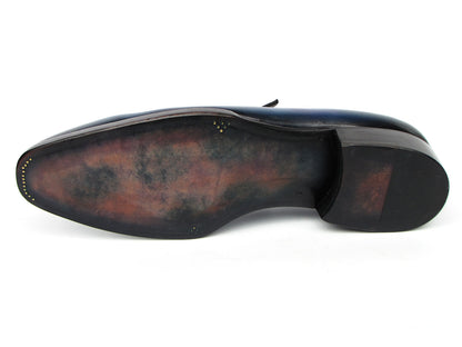 Paul Parkman Men's Blue Patina Handmade Loafers (ID#6944-BLU)