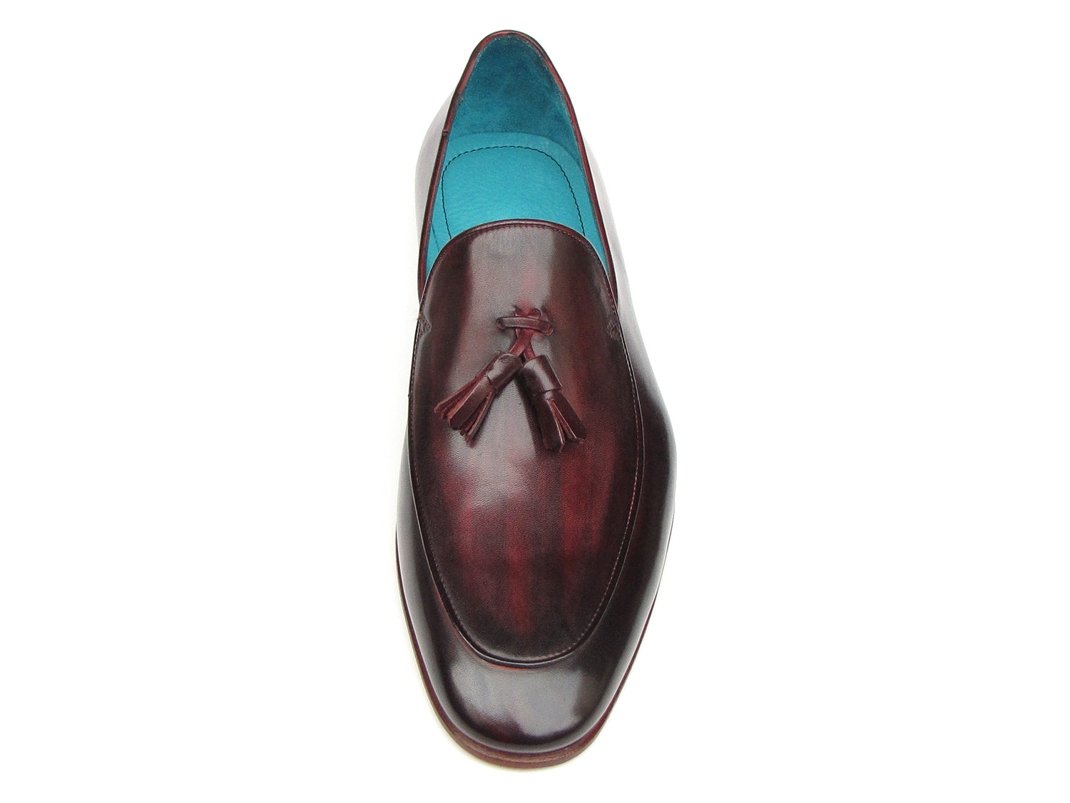 Paul Parkman Men's Tassel Loafer Black & Purple Shoes (ID#049-BLK-PURP)