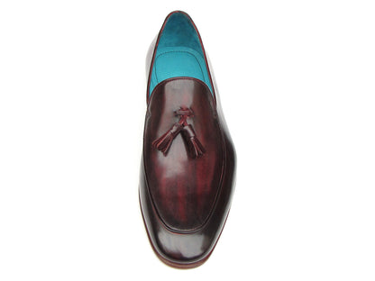 Paul Parkman Men's Tassel Loafer Black & Purple Shoes (ID#049-BLK-PURP)
