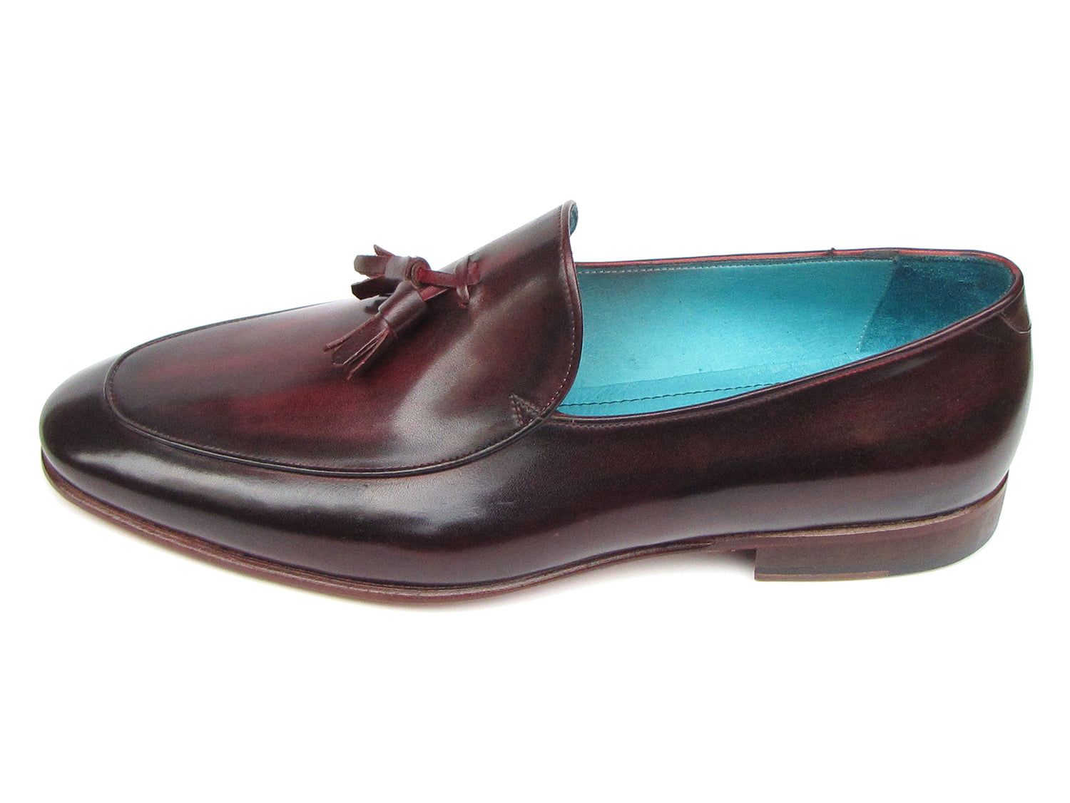 Paul Parkman Men's Tassel Loafer Black & Purple Shoes (ID#049-BLK-PURP)