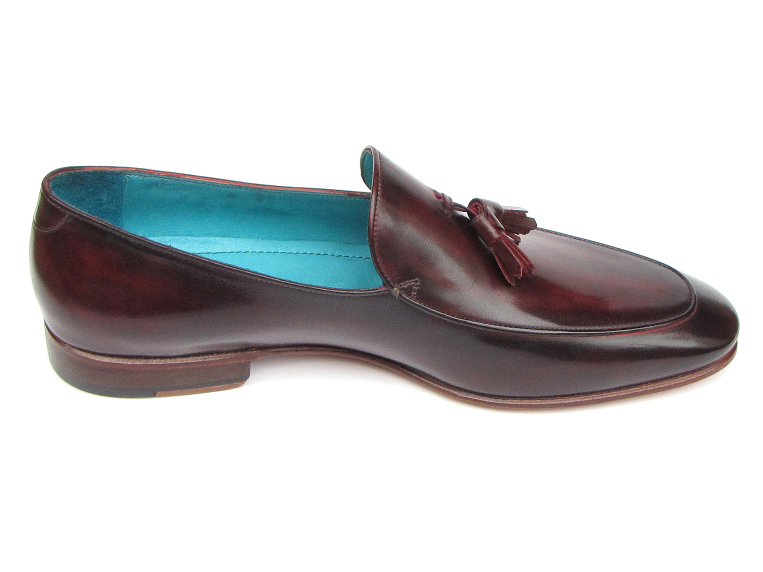 Paul Parkman Men's Tassel Loafer Black & Purple Shoes (ID#049-BLK-PURP)